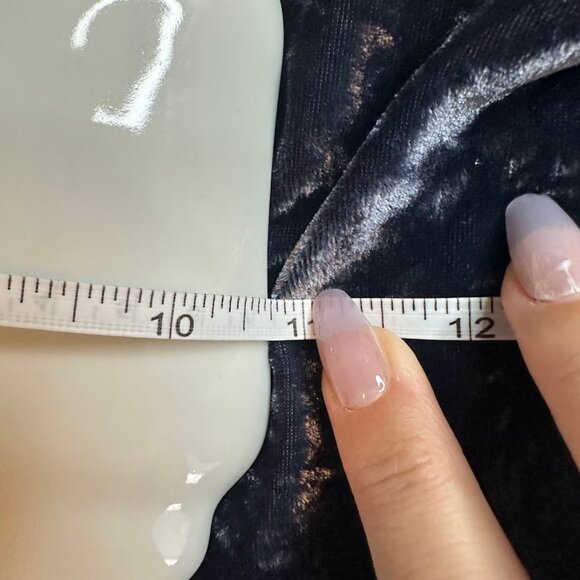 VTG Qing Chinese porcelain scalloped plate with scrolling blue lotus pattern - Picture 11 of 11